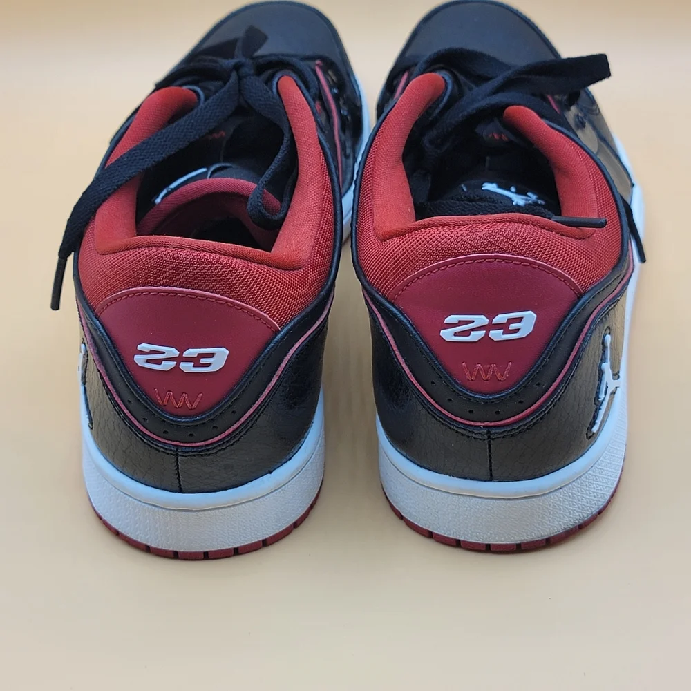 Air Jordan 1‎ Flight 2 Low Black & Red Men's Size 10. #1353